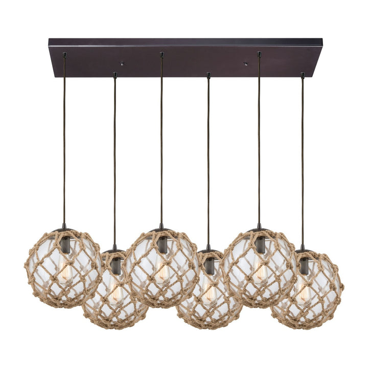 Elk Coastal Inlet 10715/6RC Pendant Light - Oil Rubbed Bronze