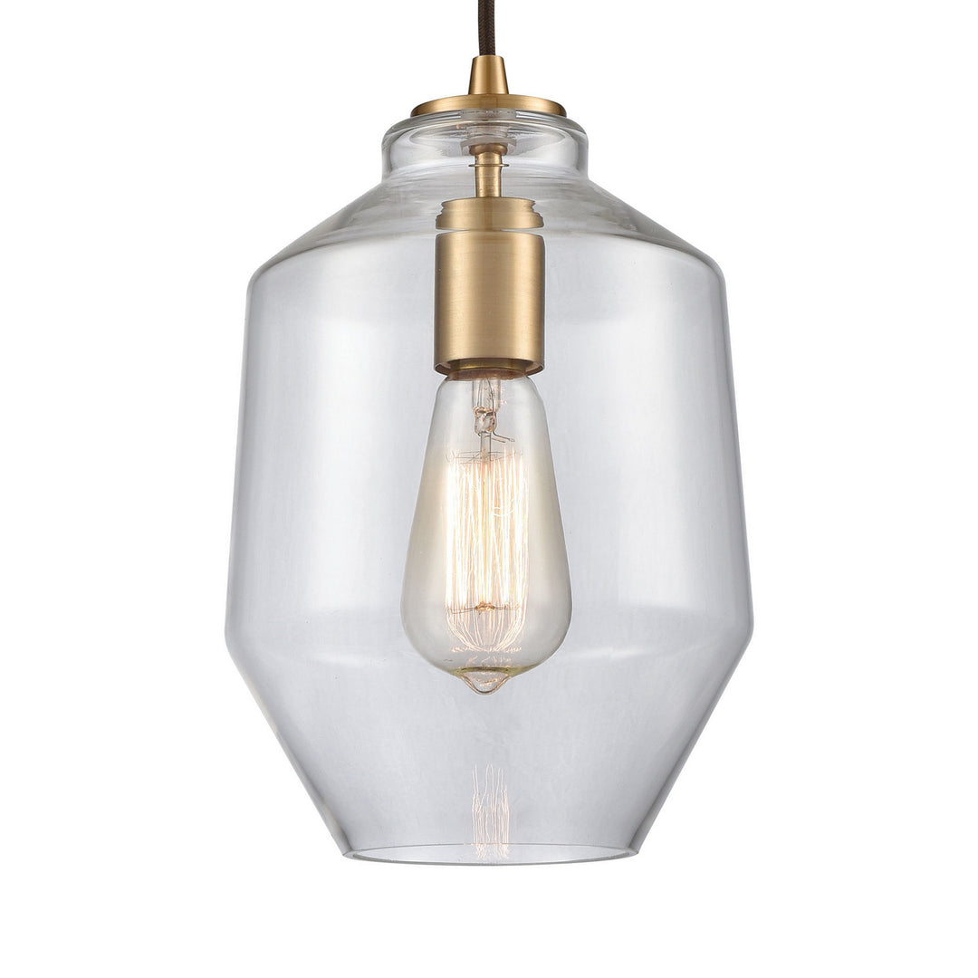 Elk Barrel 10900/1 Pendant Light - Satin Brass