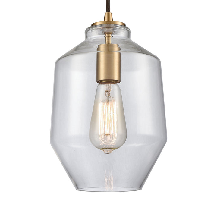 Elk Barrel 10900/1 Pendant Light - Satin Brass