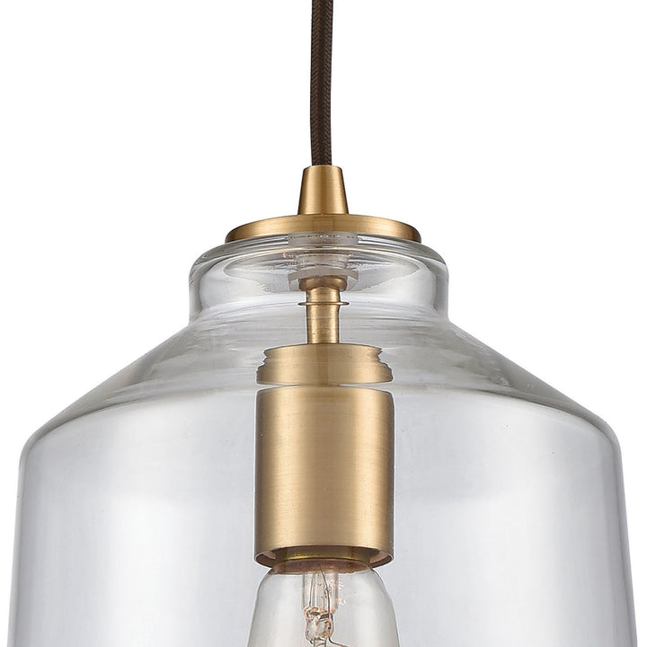 Elk Barrel 10900/1 Pendant Light - Satin Brass