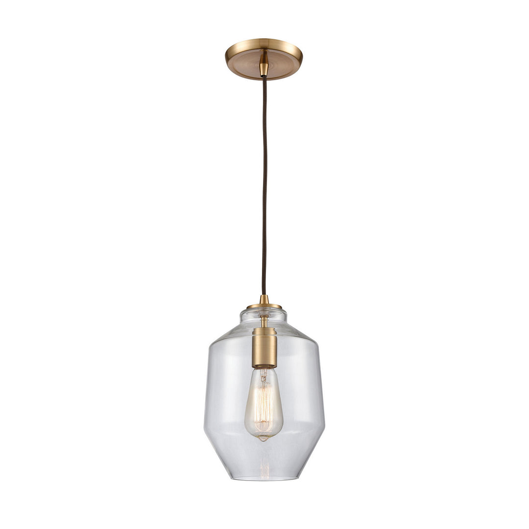 Elk Barrel 10900/1 Pendant Light - Satin Brass