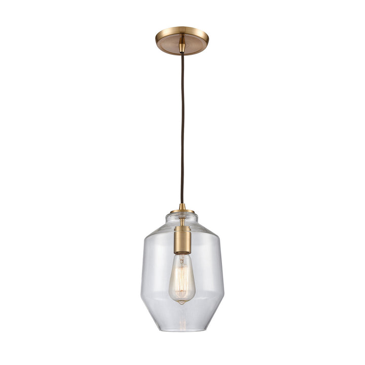 Elk Barrel 10900/1 Pendant Light - Satin Brass