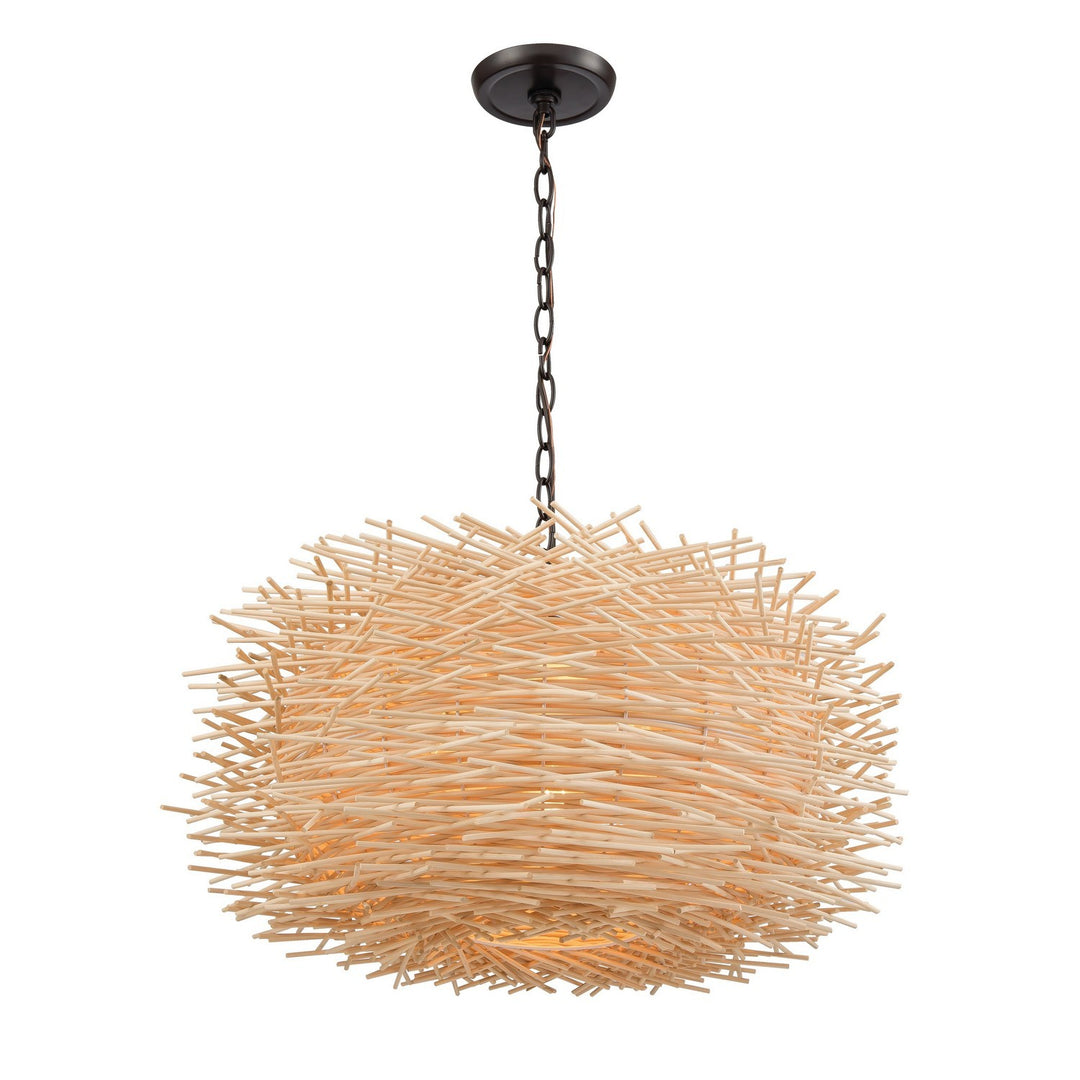 Elk Bamboo Nest 10951/3 Pendant Light - Oil Rubbed Bronze