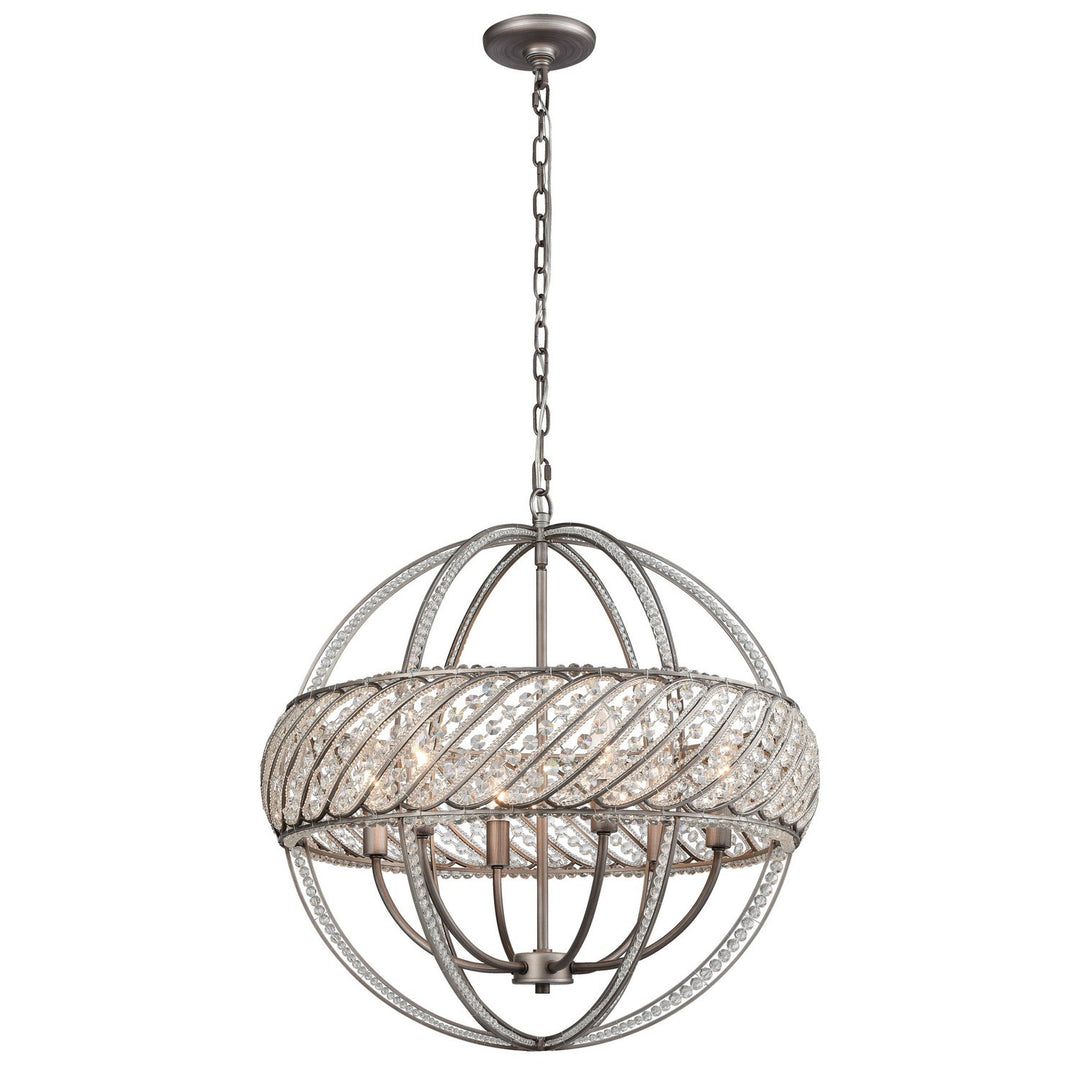 Elk Bradington 11094/6 Pendant Light - Weathered Zinc