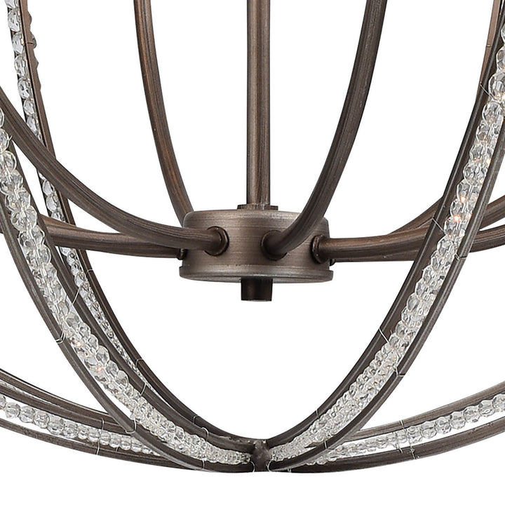Elk Bradington 11095/8 Pendant Light - Weathered Zinc