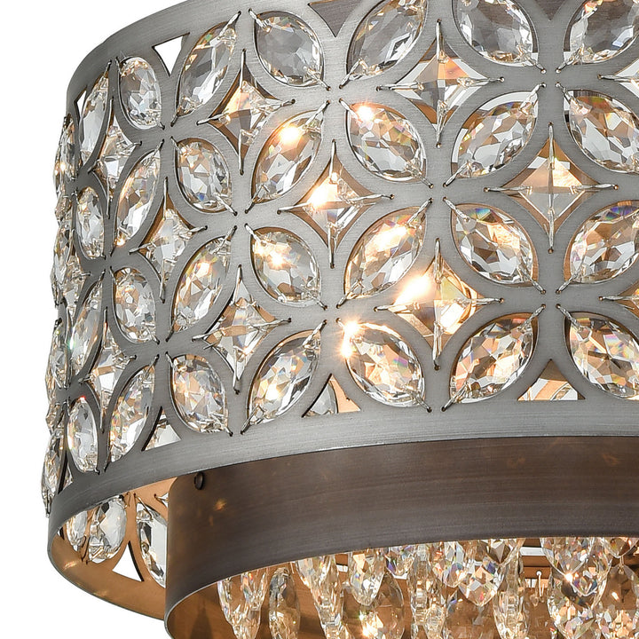 Elk Rosslyn 12163/5 Pendant Light - Weathered Zinc