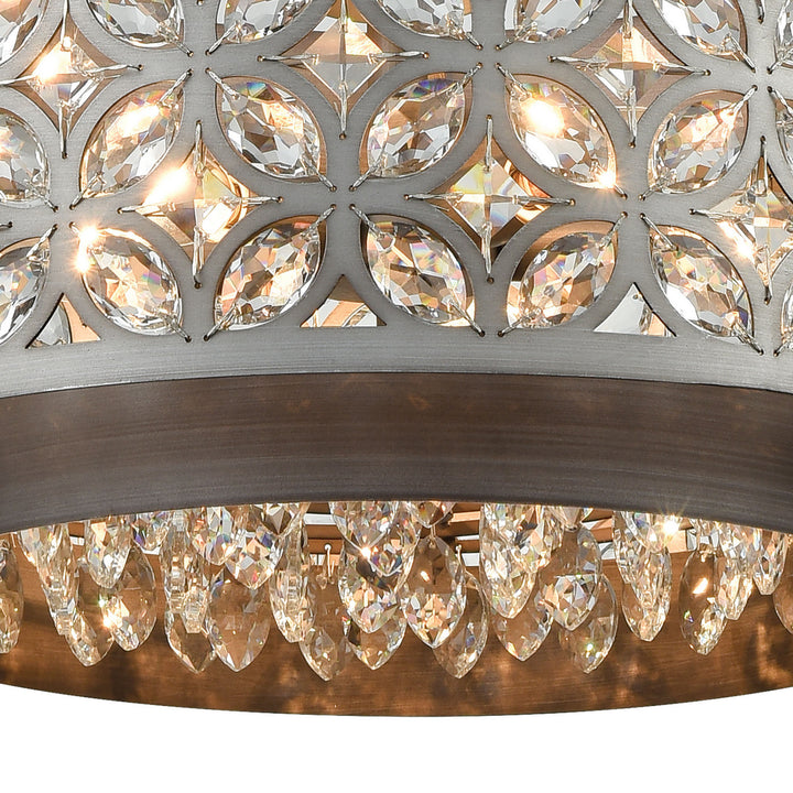 Elk Rosslyn 12163/5 Pendant Light - Weathered Zinc