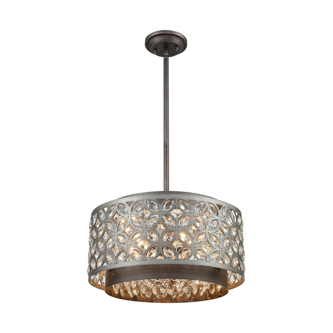 Elk Rosslyn 12163/5 Pendant Light - Weathered Zinc
