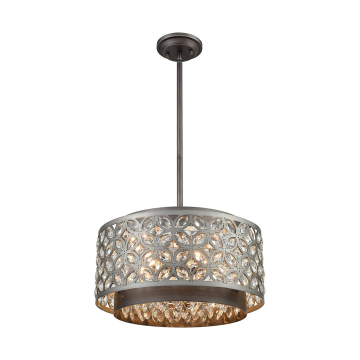 Elk Rosslyn 12163/5 Pendant Light - Weathered Zinc