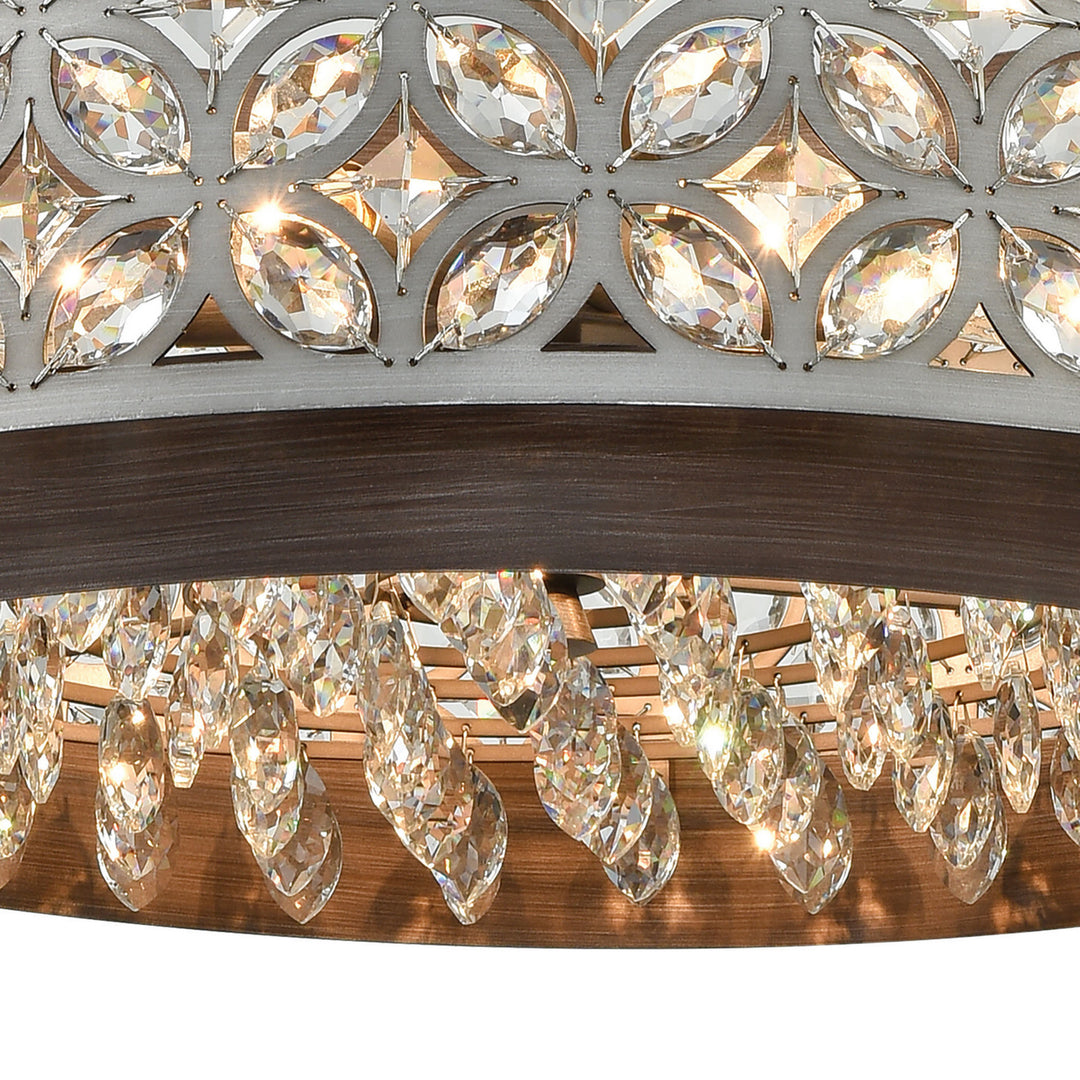 Elk Rosslyn 12164/6 Pendant Light - Weathered Zinc