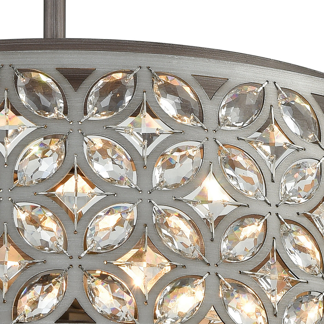 Elk Rosslyn 12164/6 Pendant Light - Weathered Zinc