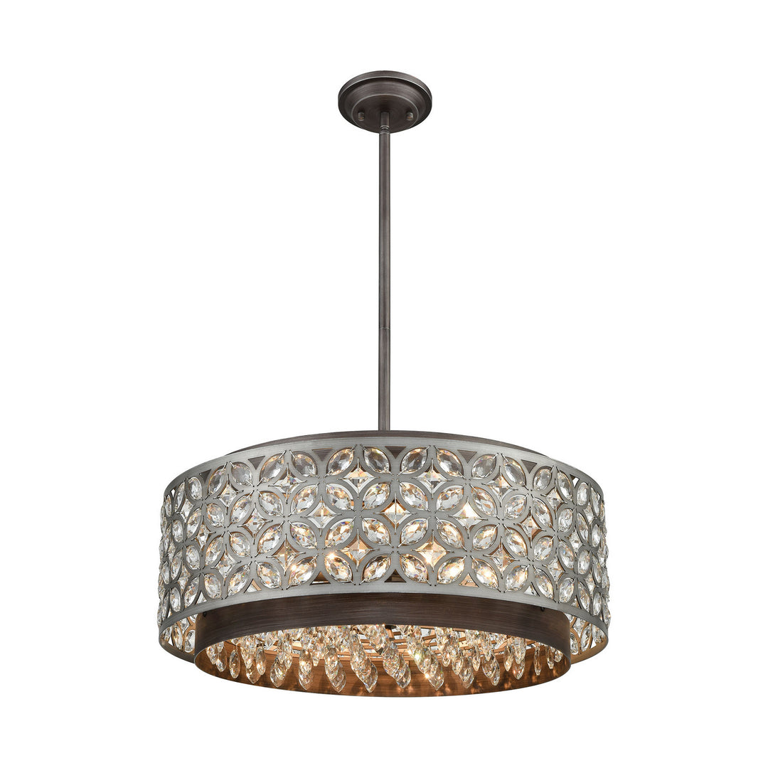 Elk Rosslyn 12164/6 Pendant Light - Weathered Zinc