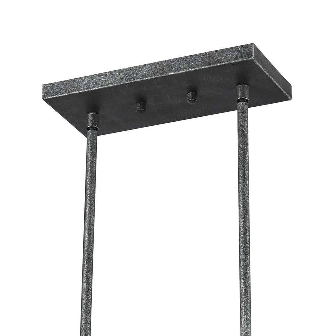 Elk Crossbar 15254/6 Pendant Light - Silverdust Iron