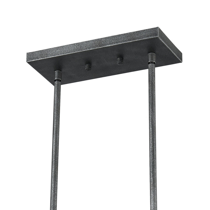 Elk Crossbar 15254/6 Pendant Light - Silverdust Iron