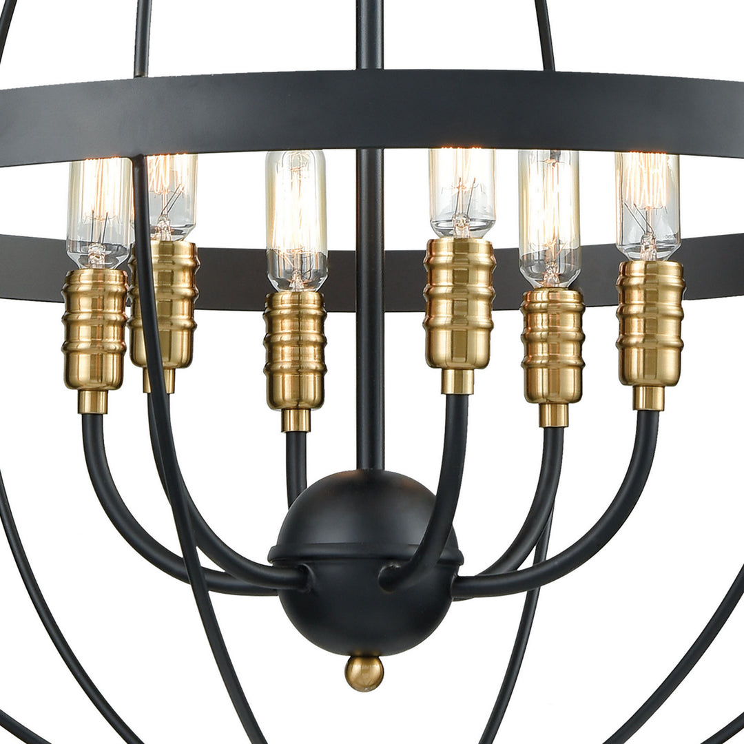 Elk Caldwell 15286/6 Pendant Light - Matte Black