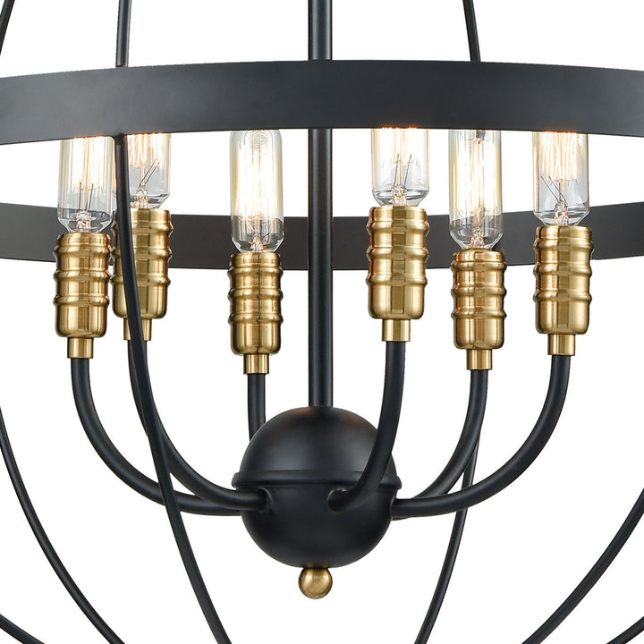 Elk Caldwell 15286/6 Pendant Light - Matte Black