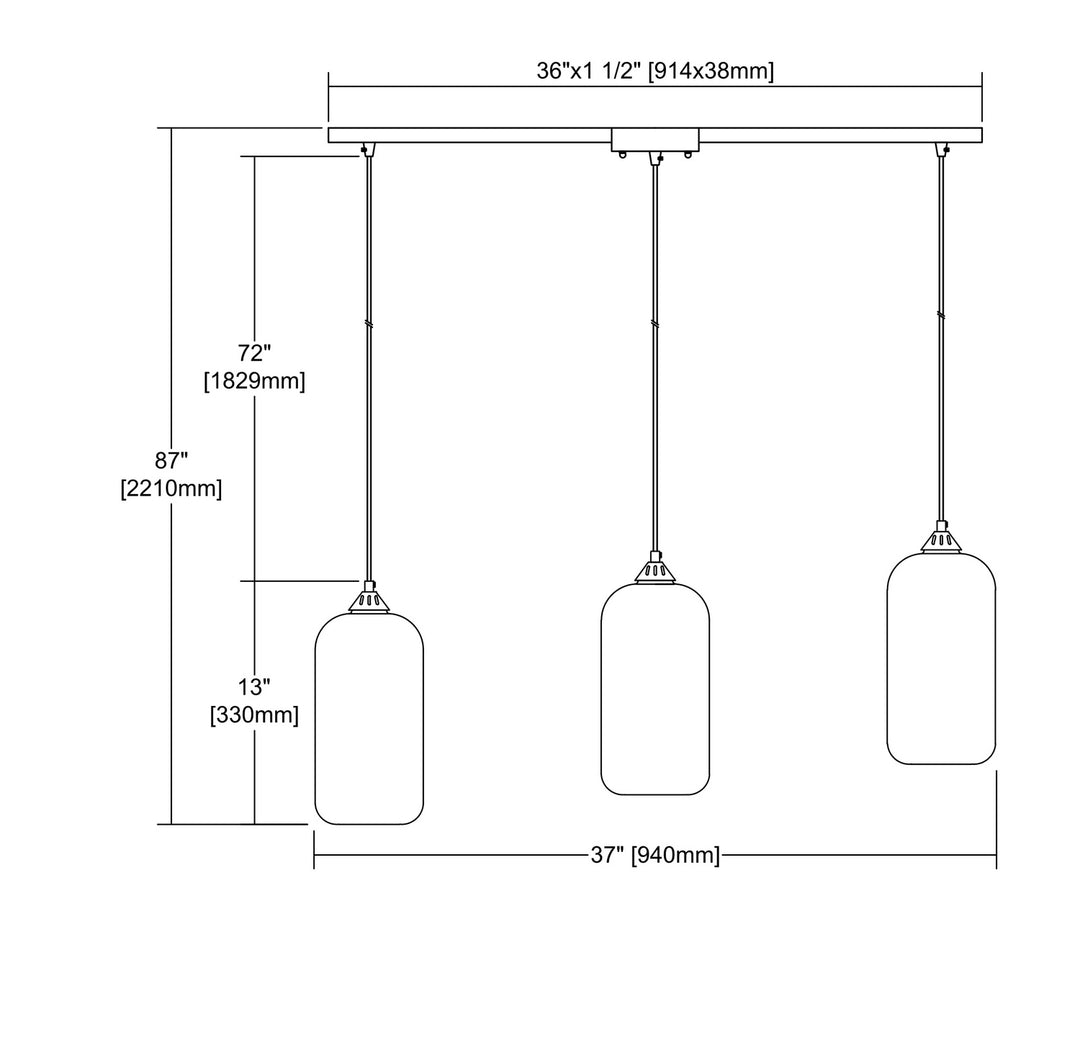 Elk Sutter Creek 25102/3L Pendant Light - Oil Rubbed Bronze