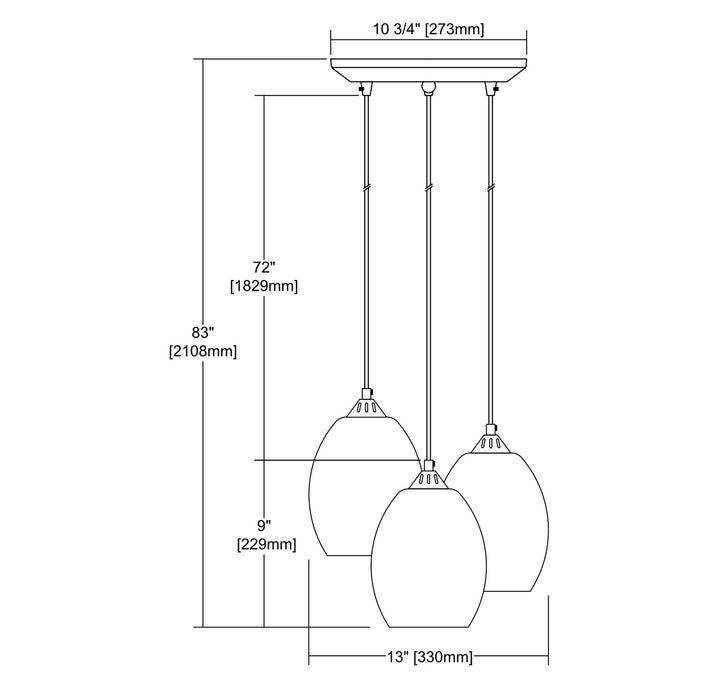 Elk Whisp 25122/3 Pendant Light - Oil Rubbed Bronze
