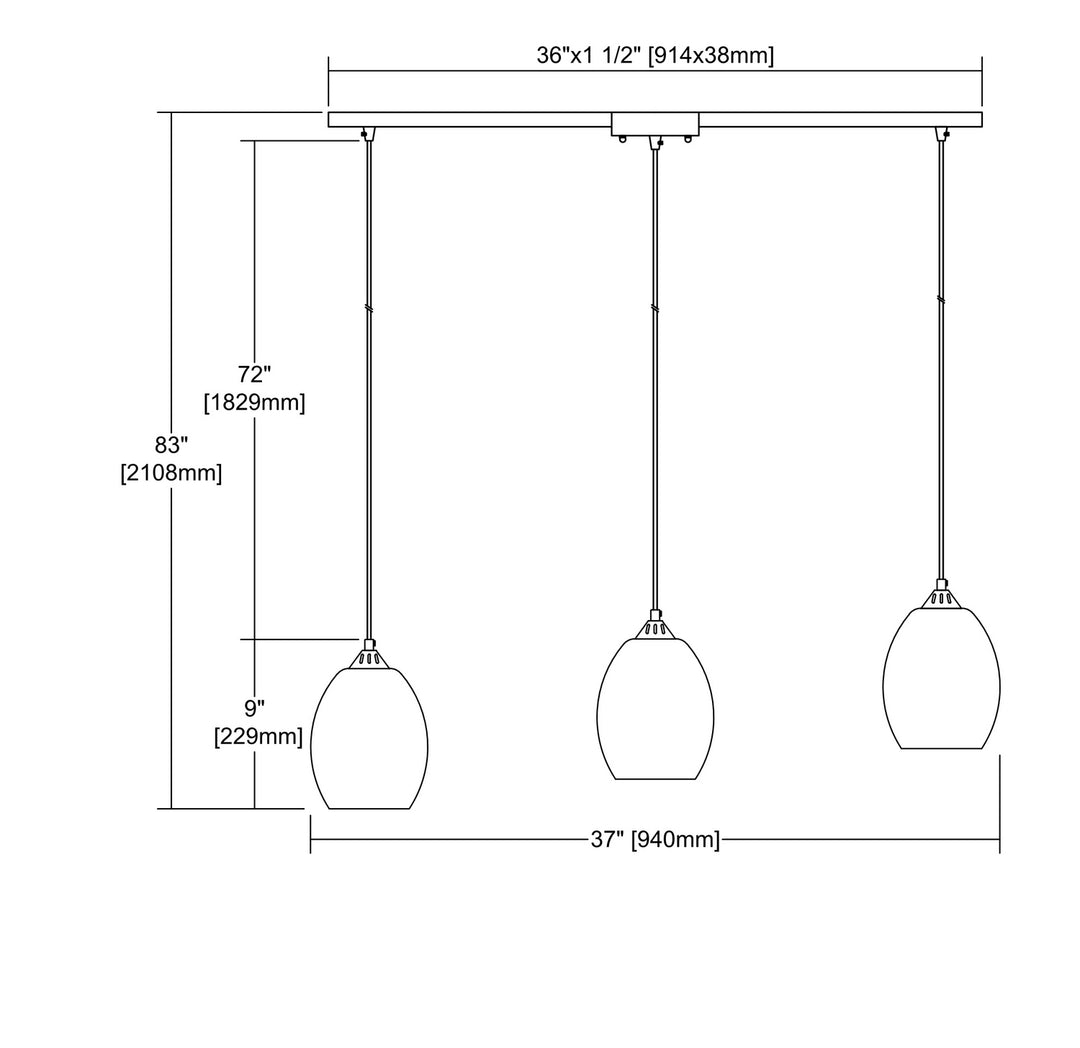 Elk Whisp 25122/3L Pendant Light - Oil Rubbed Bronze