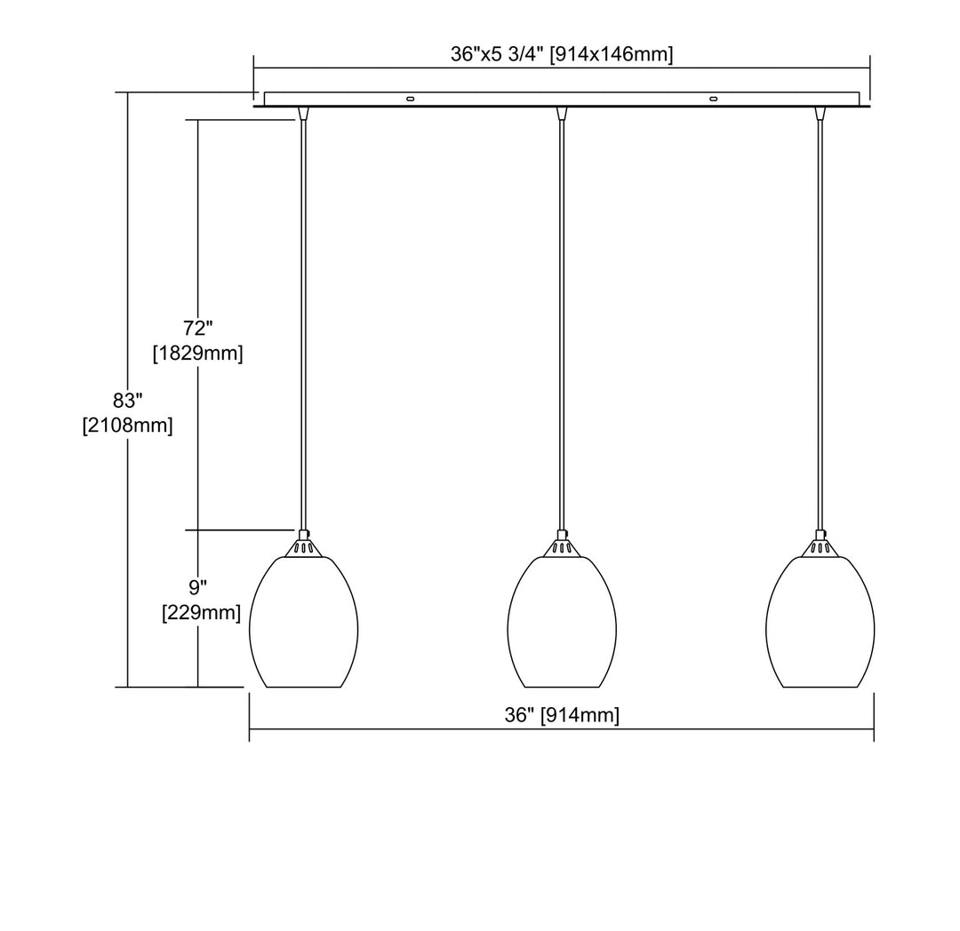 Elk Whisp 25122/3LP Pendant Light - Oil Rubbed Bronze