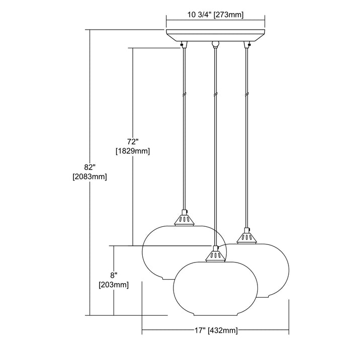 Elk Volace 25124/3 Pendant Light - Oil Rubbed Bronze
