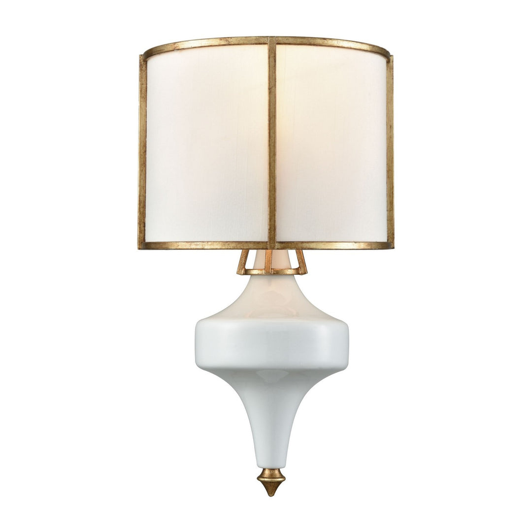 Elk Ceramique 33050/1 Wall Sconce Light - Antique Gold Leaf