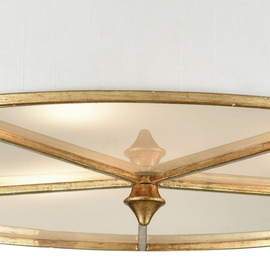 Elk Ceramique 33052/3 Ceiling Light - Antique Gold Leaf