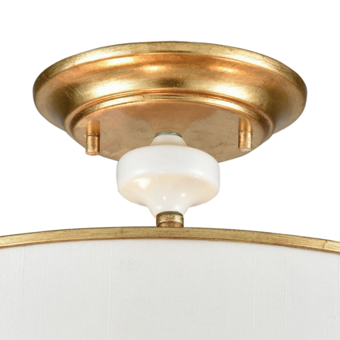 Elk Ceramique 33052/3 Ceiling Light - Antique Gold Leaf