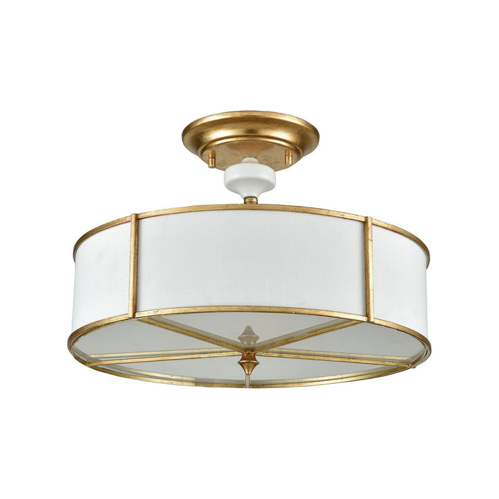 Elk Ceramique 33052/3 Ceiling Light - Antique Gold Leaf