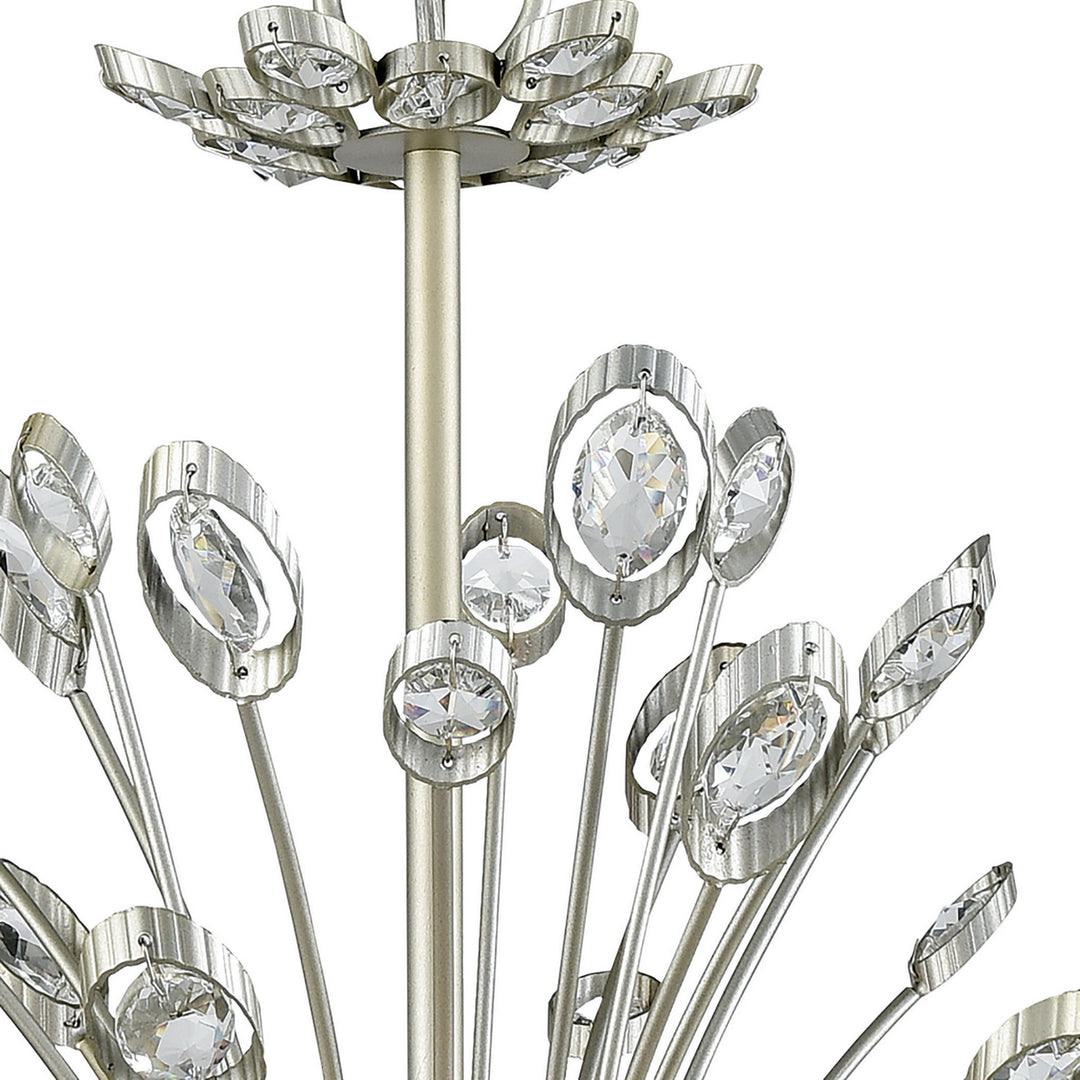 Elk Mullica 33184/6 Chandelier Light - Aged Silver