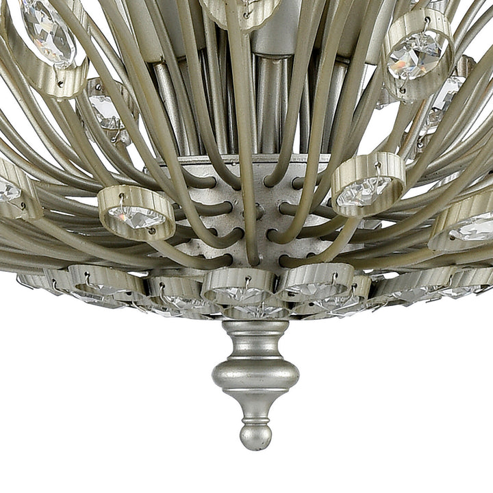 Elk Mullica 33184/6 Chandelier Light - Aged Silver