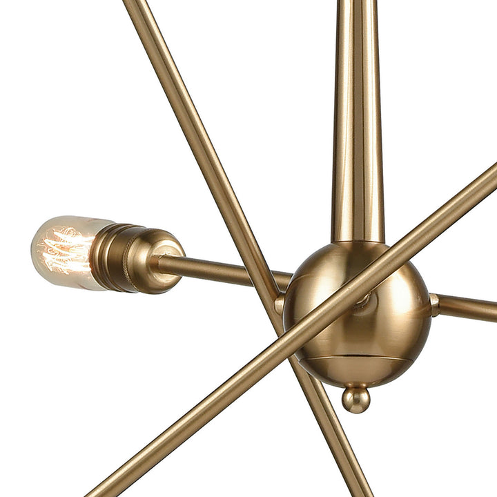 Elk Delphine 46240/6 Chandelier Light - Satin Brass
