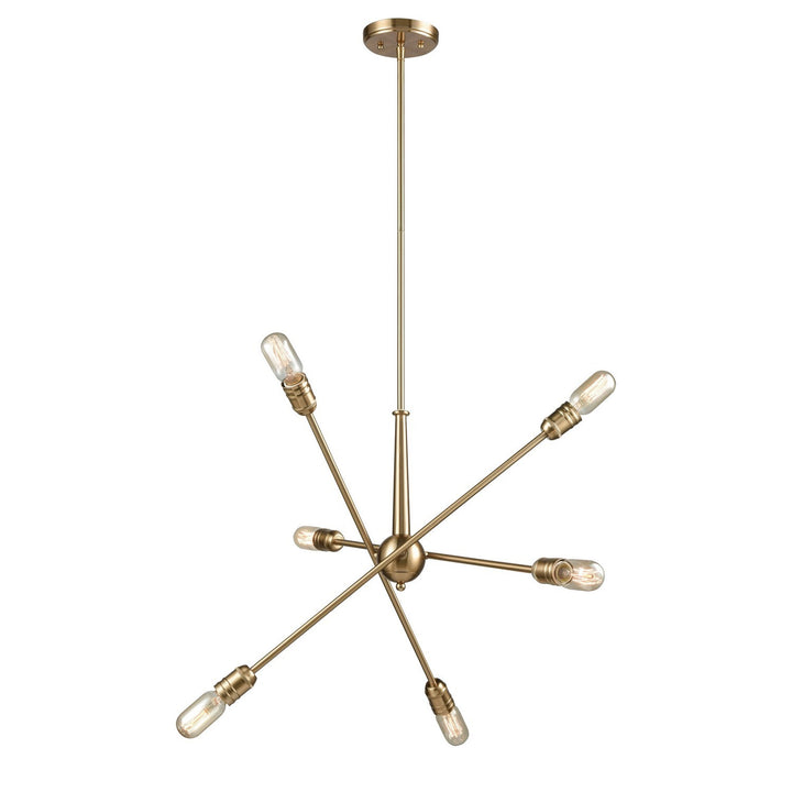 Elk Delphine 46240/6 Chandelier Light - Satin Brass
