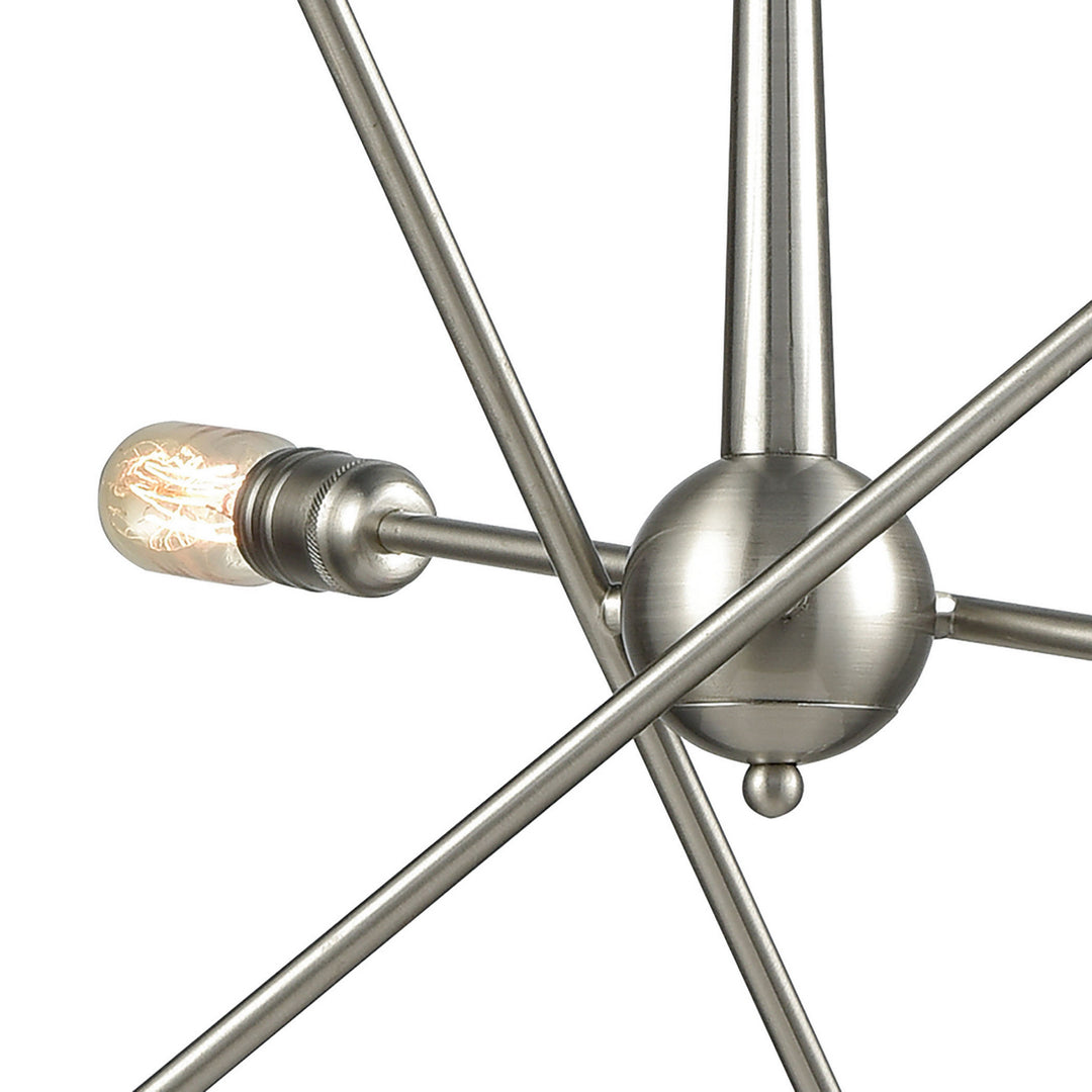 Elk Delphine 46260/6 Chandelier Light - Satin Nickel