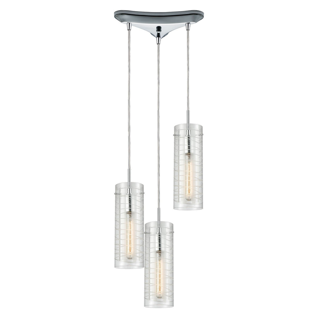 Elk Swirl 56595/3 Pendant Light - Polished Chrome