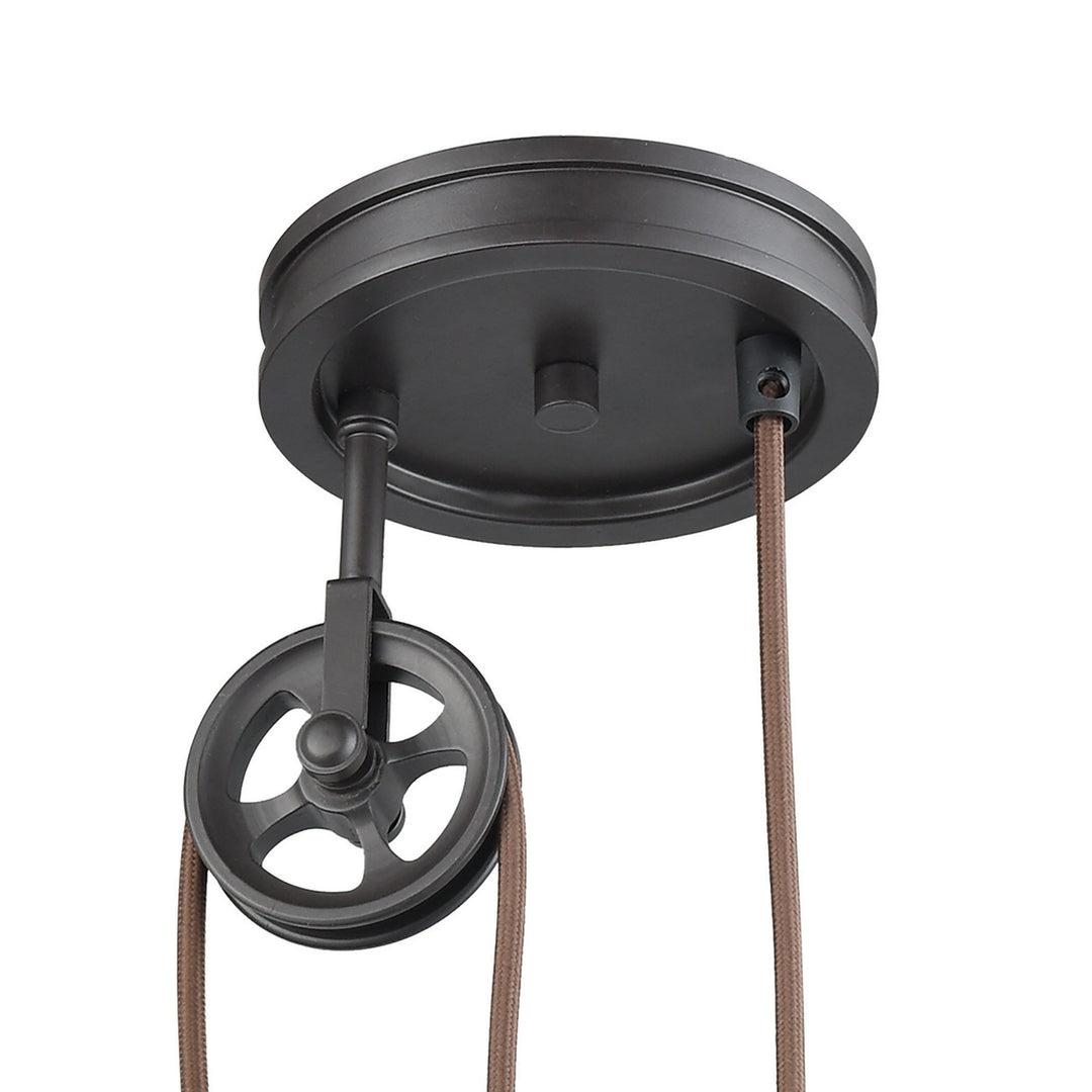 Elk Spindle Wheel 69083/1 Pendant Light - Oil Rubbed Bronze