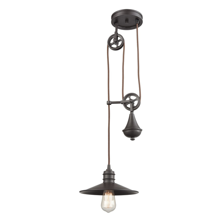 Elk Spindle Wheel 69083/1 Pendant Light - Oil Rubbed Bronze