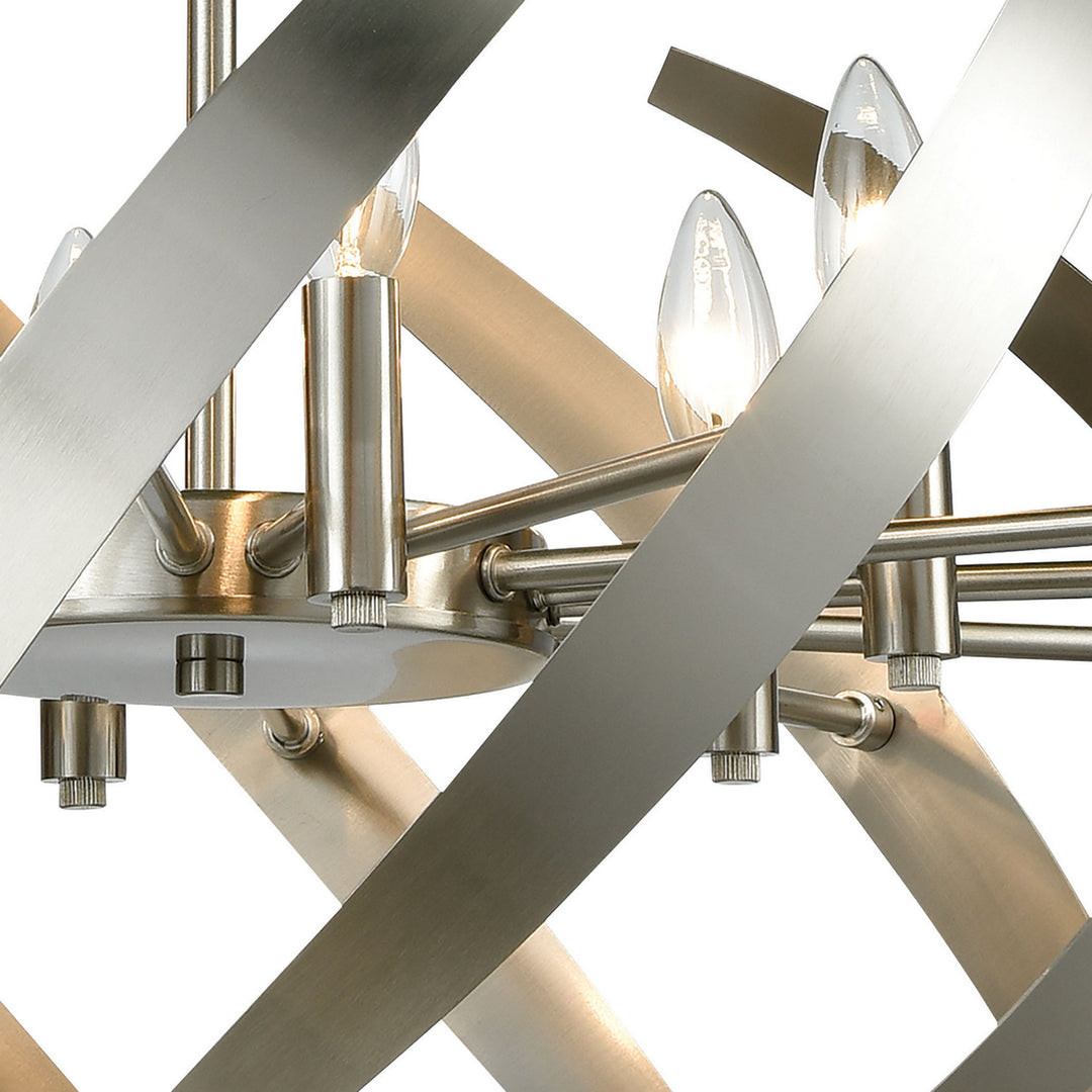 Elk Carthage 81255/6 Chandelier Light - Satin Nickel