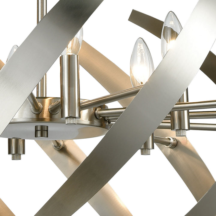 Elk Carthage 81255/6 Chandelier Light - Satin Nickel