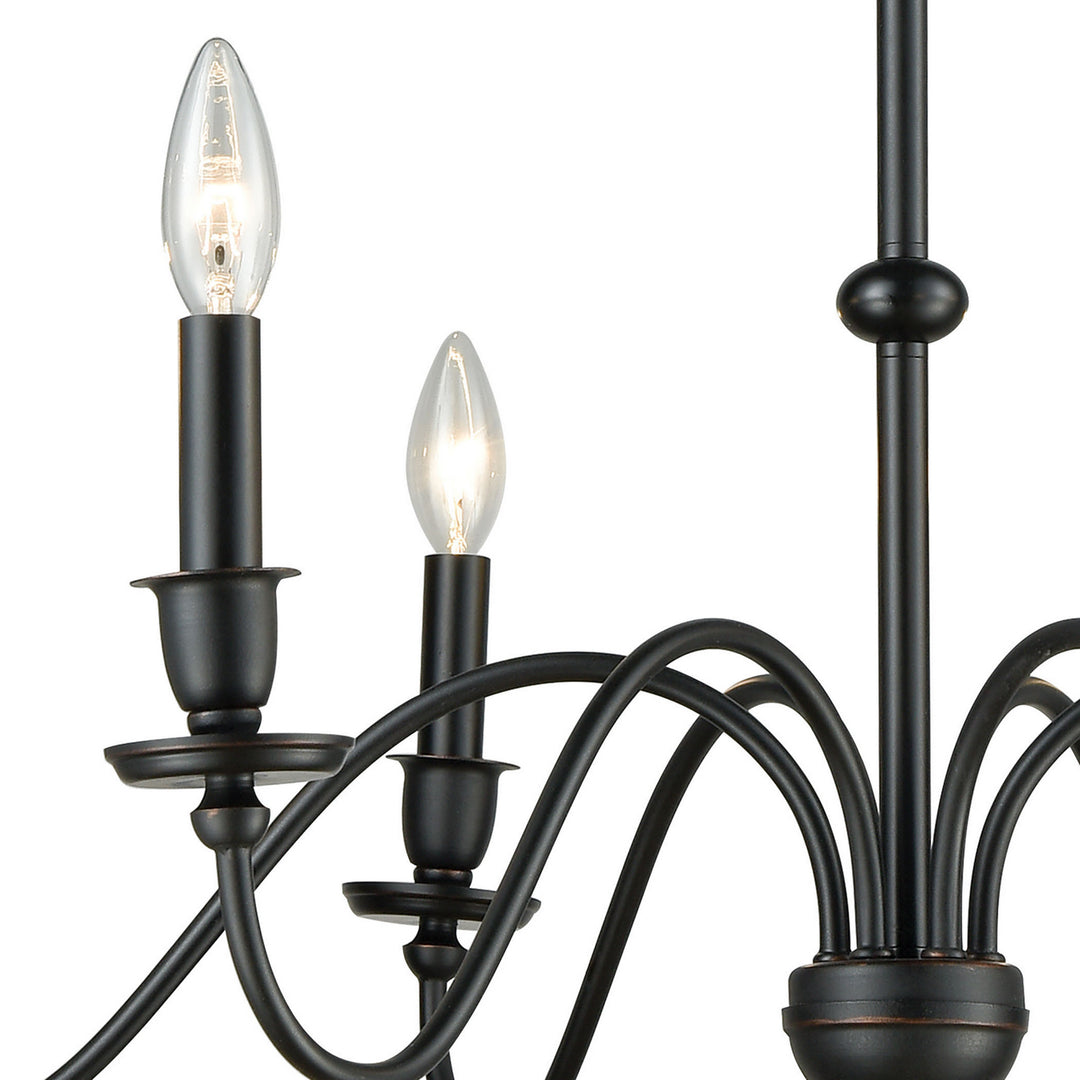 Elk Collins 81274/6 Chandelier Light - Matte Black