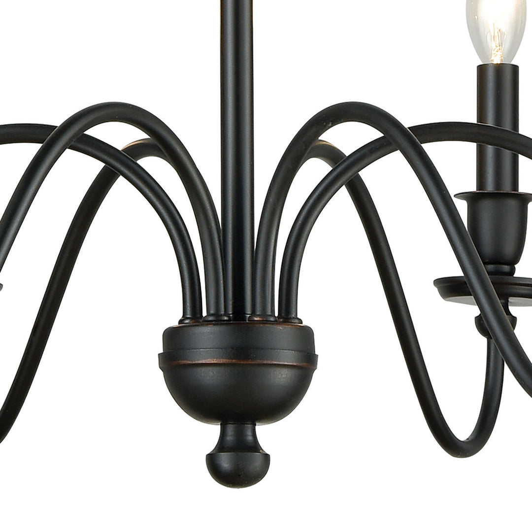 Elk Collins 81274/6 Chandelier Light - Matte Black