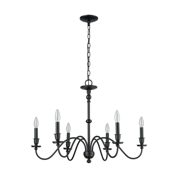 Elk Collins 81274/6 Chandelier Light - Matte Black