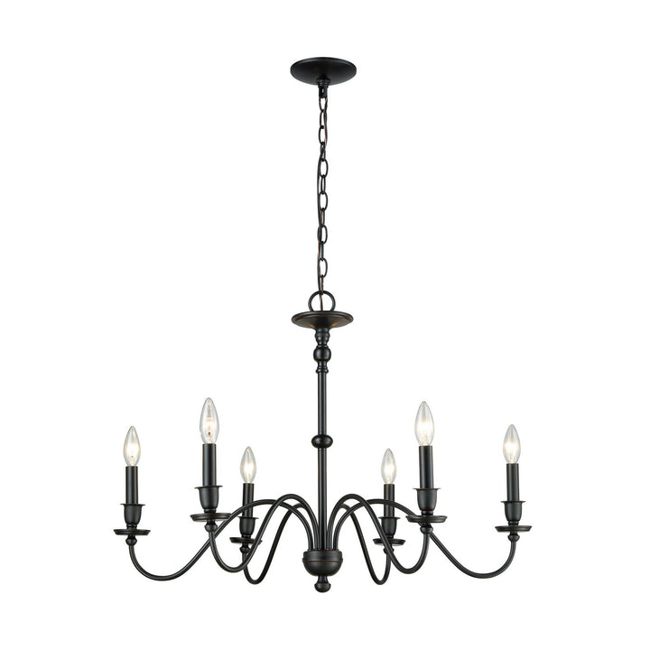 Elk Collins 81274/6 Chandelier Light - Matte Black