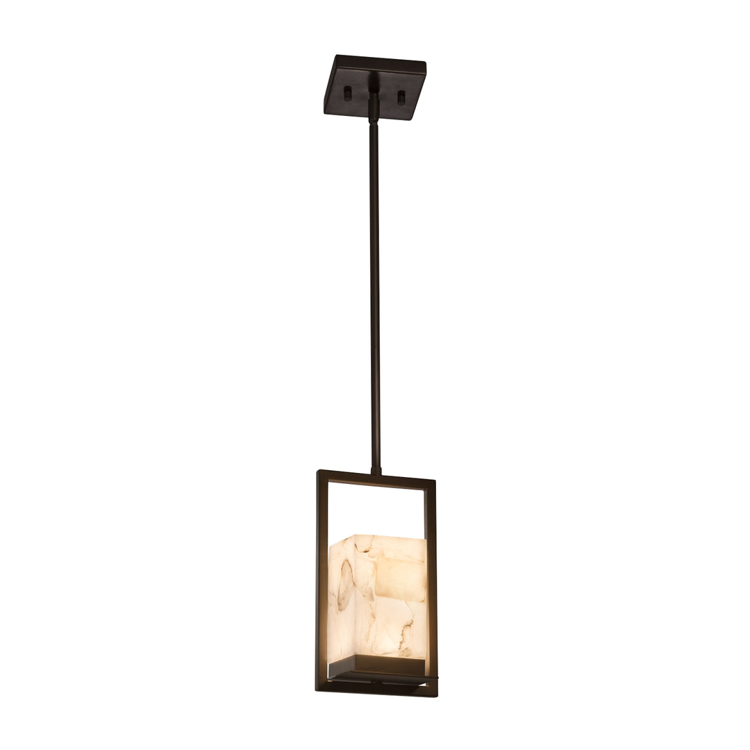 Justice Designs ALR-7515W-DBRZ Alabaster Rocks! One Light Pendant Outdoor Bronze / Dark