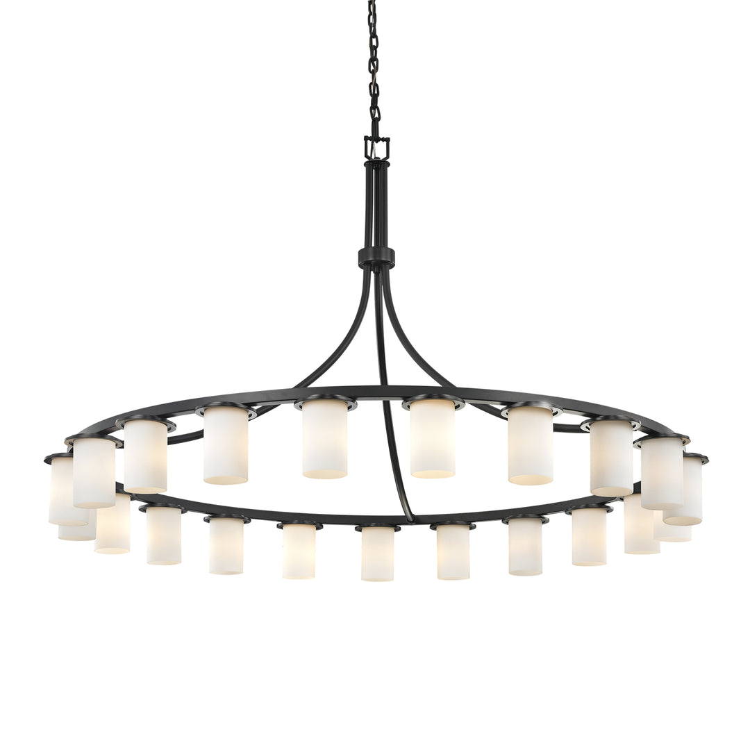 Justice Designs Clouds CLD-8736-10-MBLK Chandelier Light - Matte Black