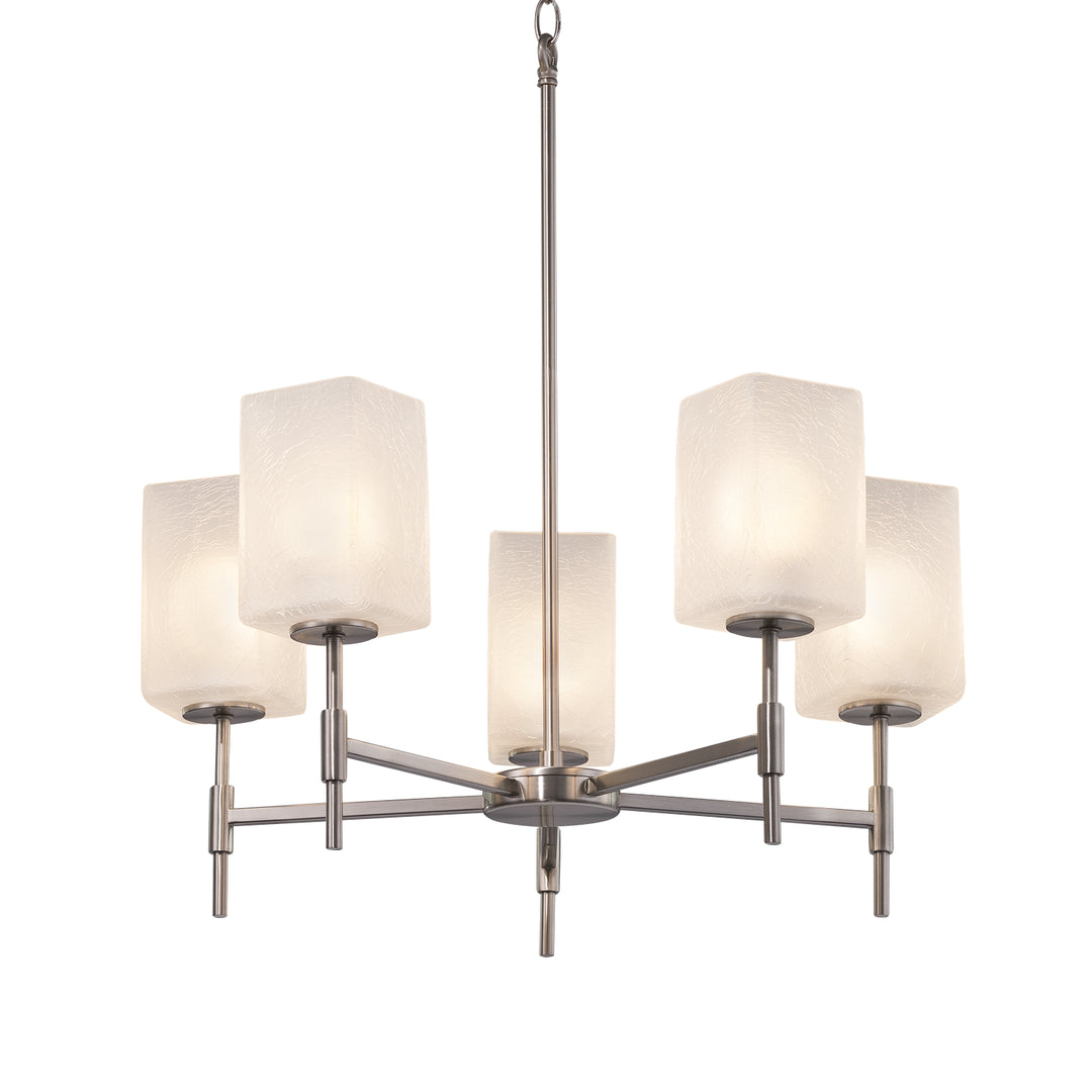 Justice Designs Fusion FSN-8410-15-FRCR-NCKL Chandelier Light - Brushed Nickel