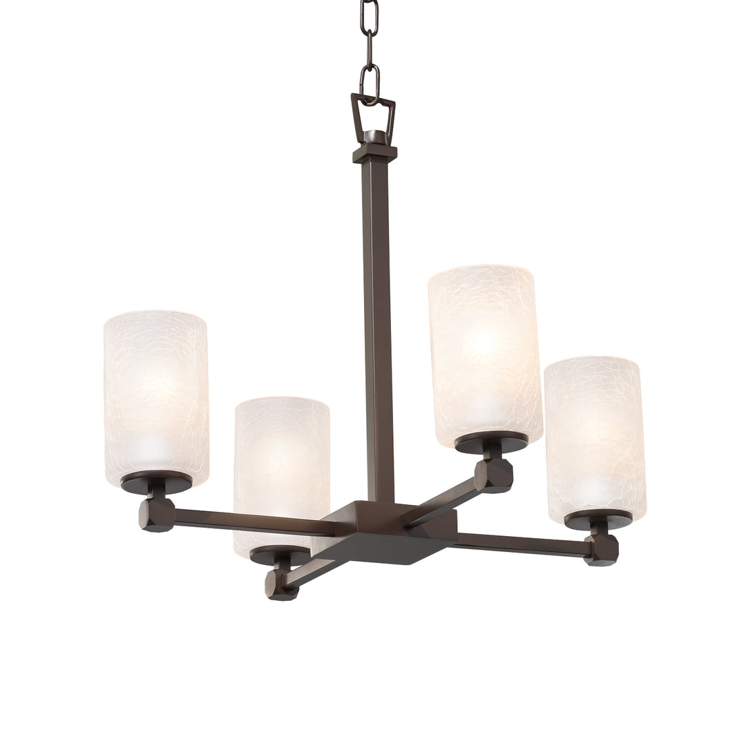Justice Designs Fusion FSN-8420-10-FRCR-DBRZ Chandelier Light - Dark Bronze
