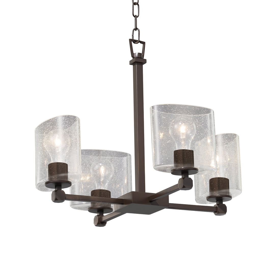 Justice Designs Fusion FSN-8420-30-SEED-DBRZ Chandelier Light - Dark Bronze