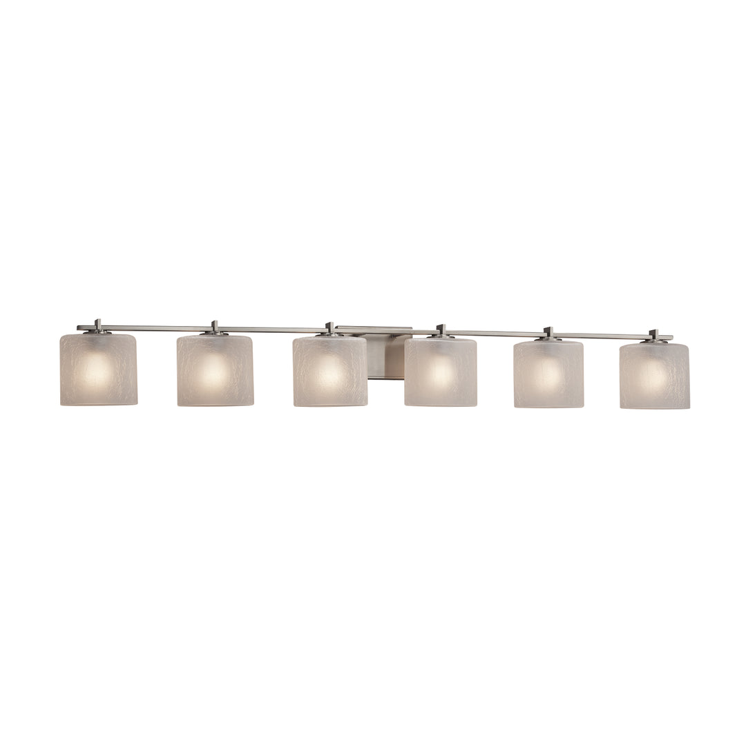Justice Designs Fusion FSN-8446-30-FRCR-NCKL Bath Vanity Light 57 in. wide - Brushed Nickel