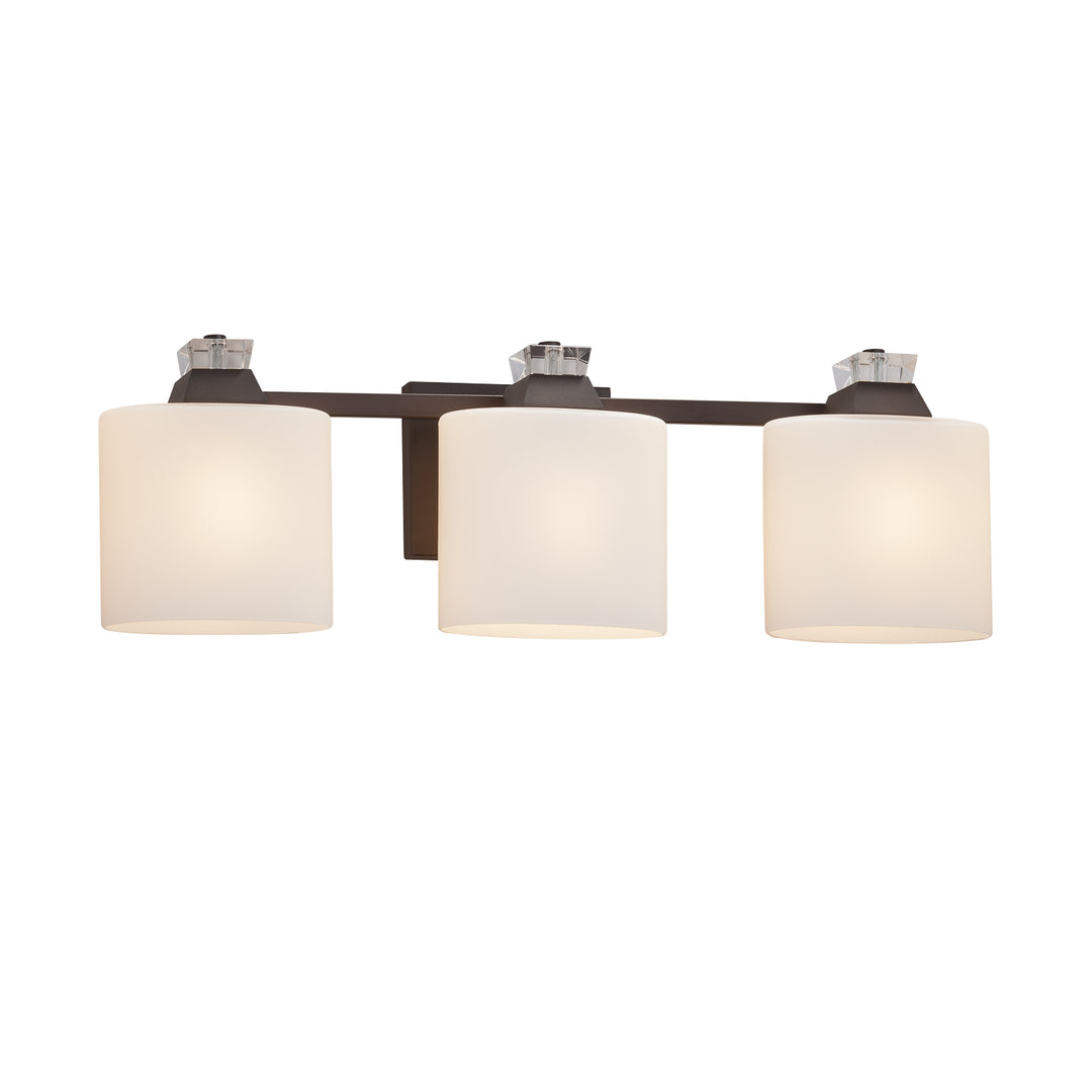 Justice Designs Fusion FSN-8473-30-OPAL-DBRZ Bath Vanity Light 26 in. wide - Dark Bronze